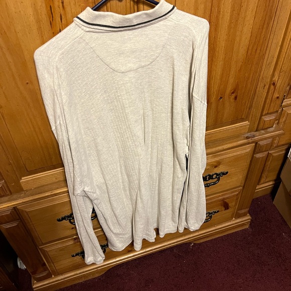 Mens Bugle Boy long sleeved collared pullover shirt size XXL off white color ! - Picture 3 of 3